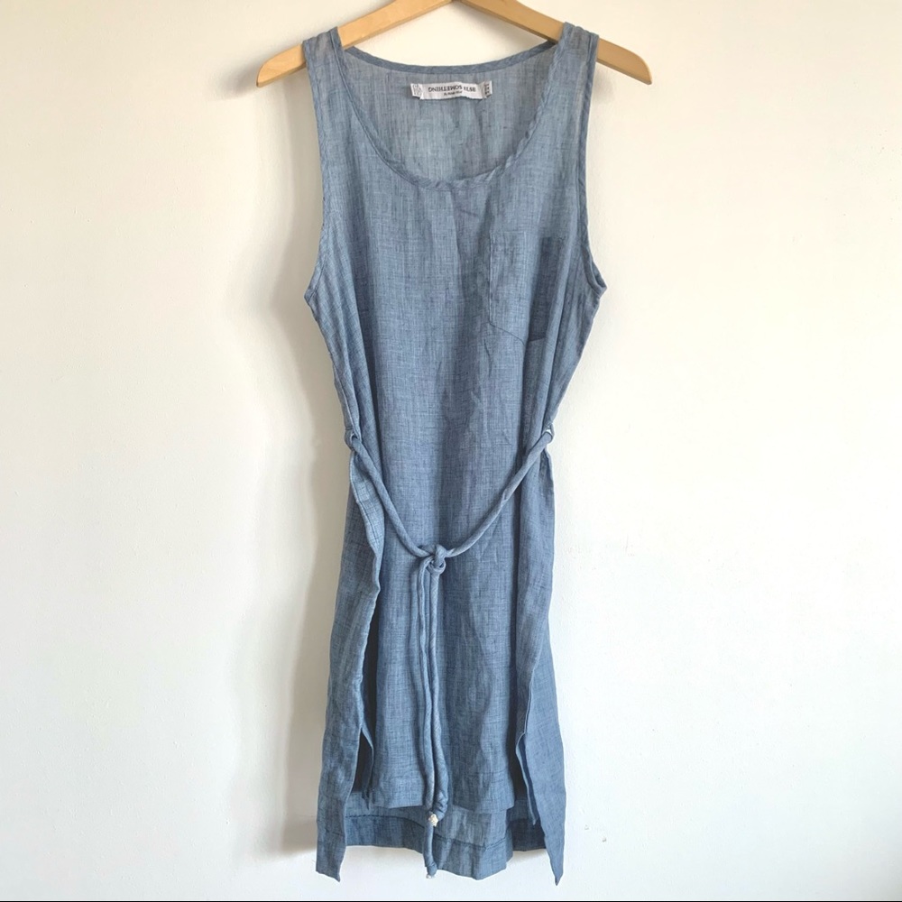 Indigo Blue Ultra Light Sheath Dress with Belt